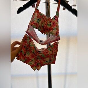 Janie and Jack Floral Ruffle Bikini Set (Size 3)